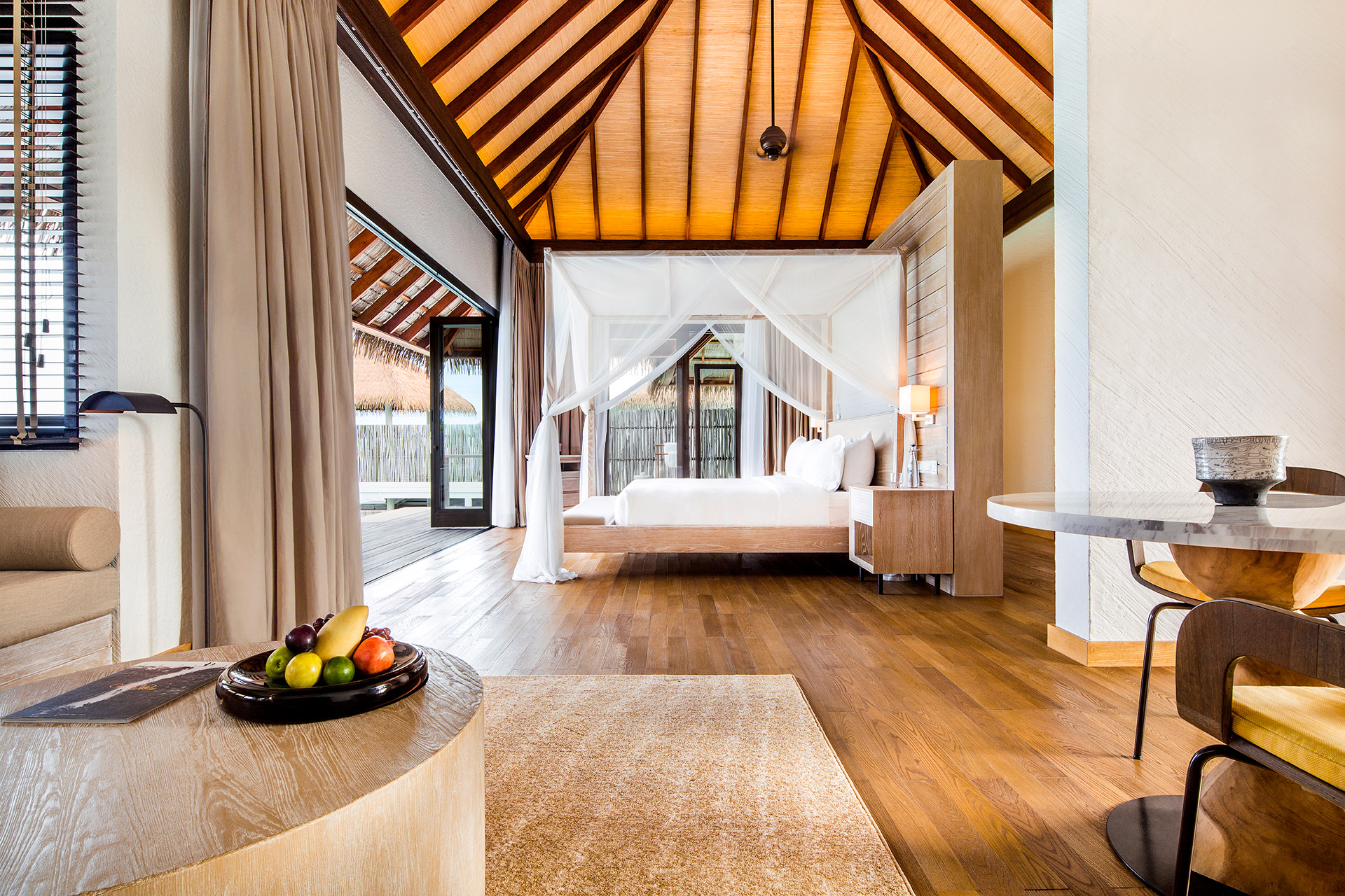 Seitliche Ansicht eines Schlafzimmers