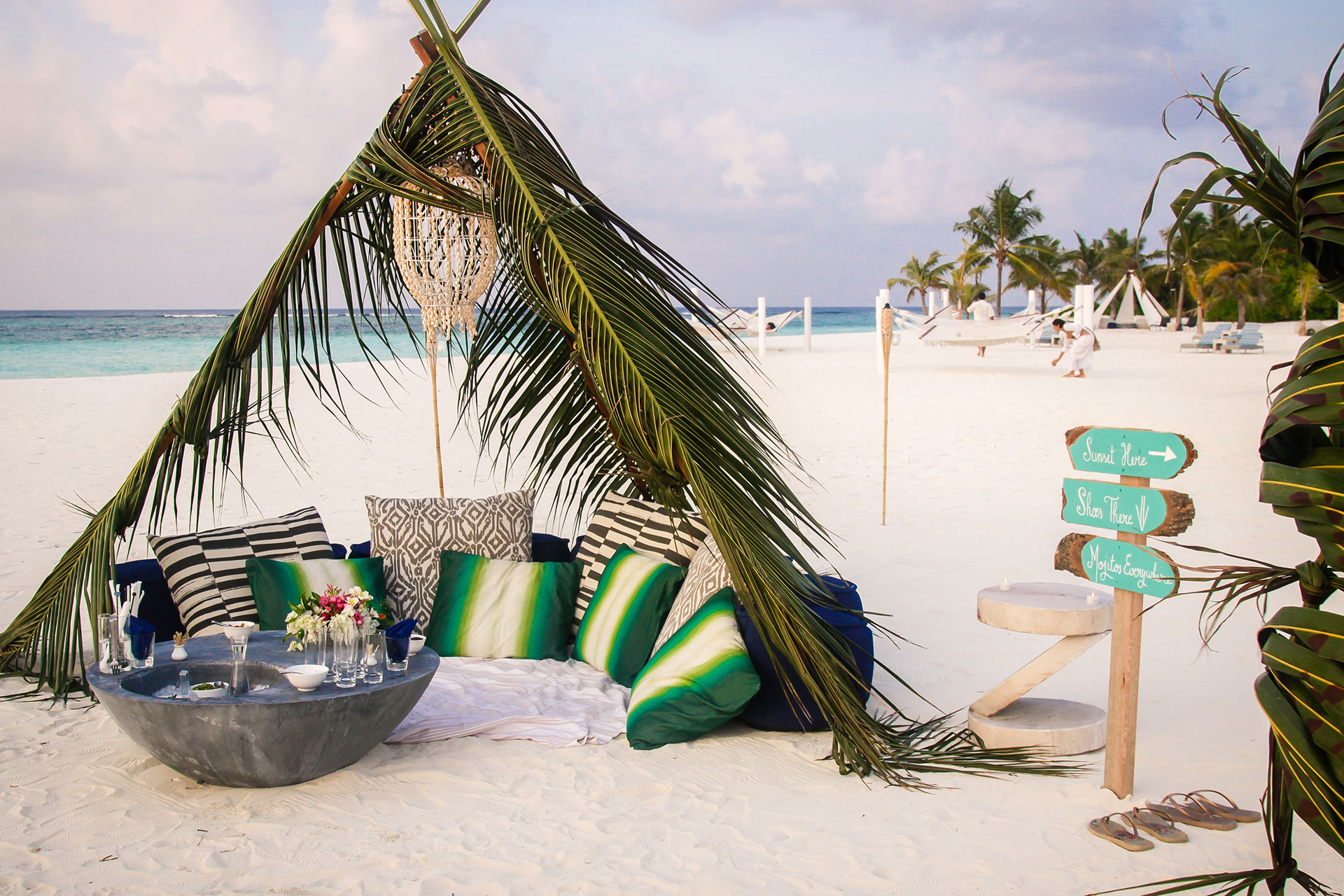 Gemütlicher Picknickplatz am Strand