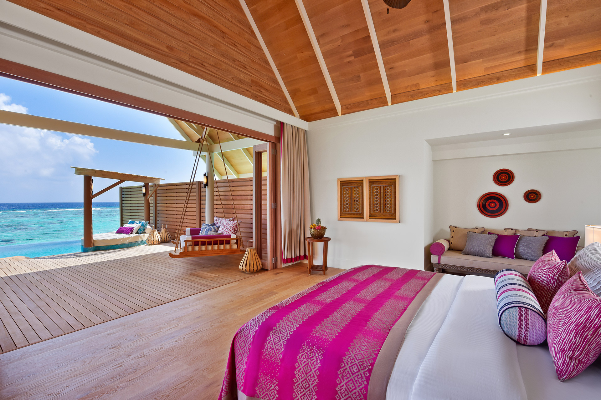 Schlafzimmer mit Blick aufs Meer