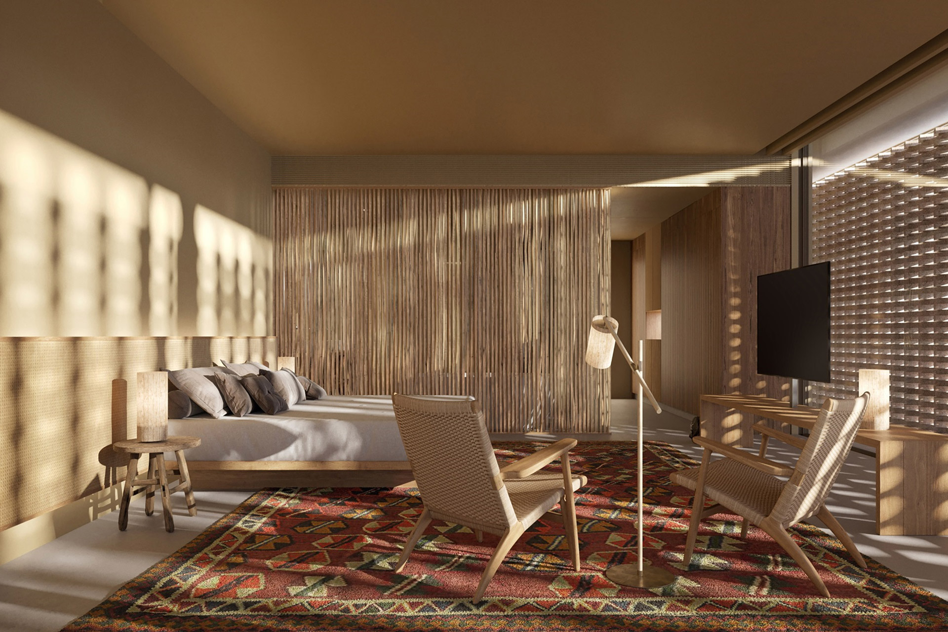 Interieur eines modernen Schlafzimmers