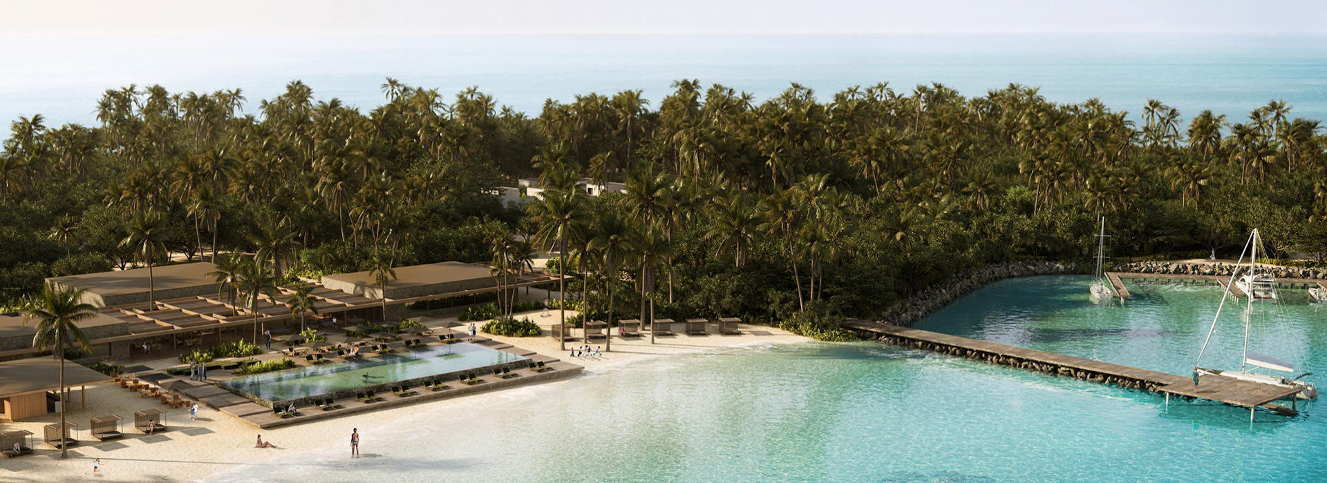 Strand aus Vogelperspektive