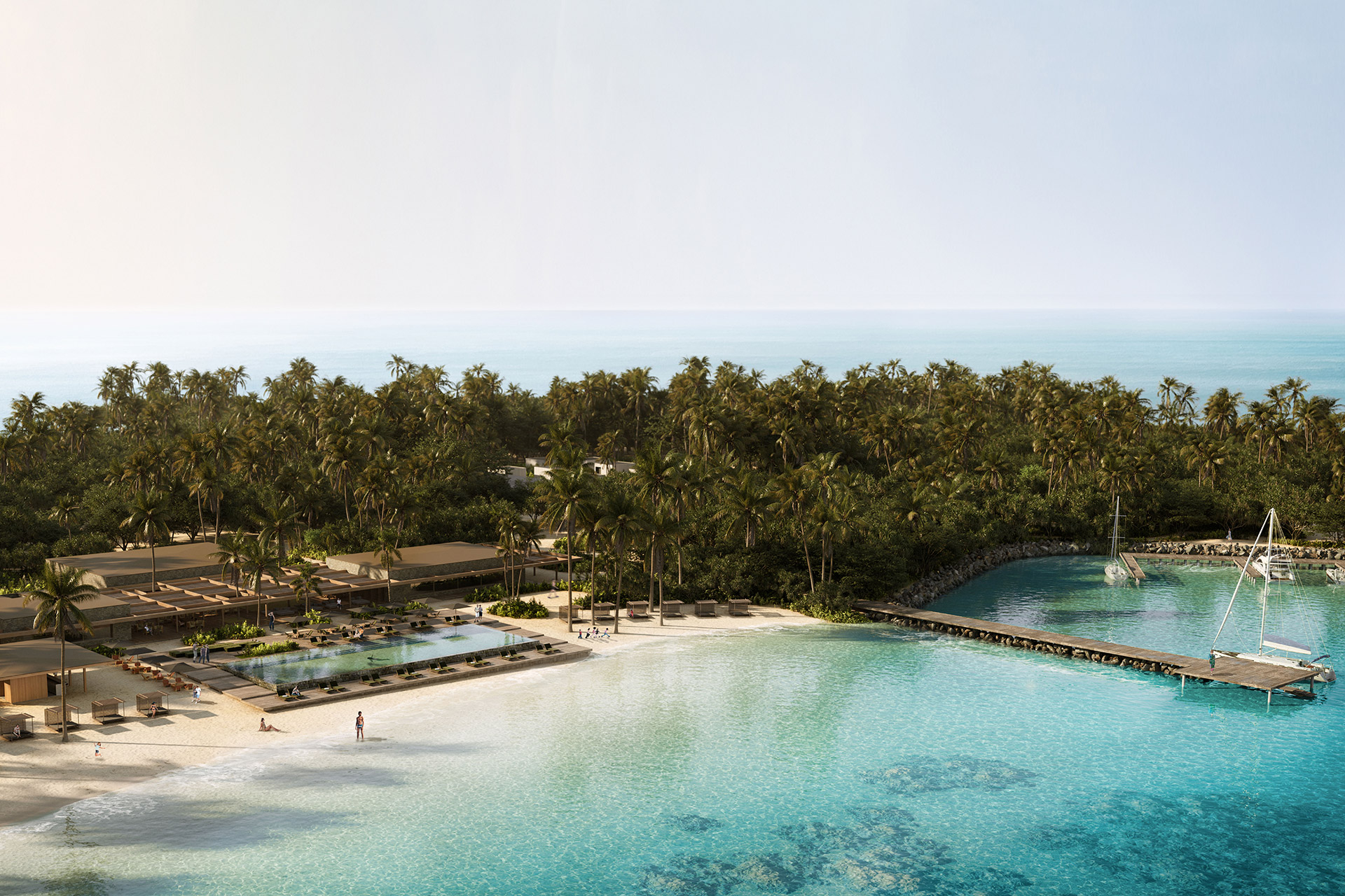 Strandabschnitt von oben