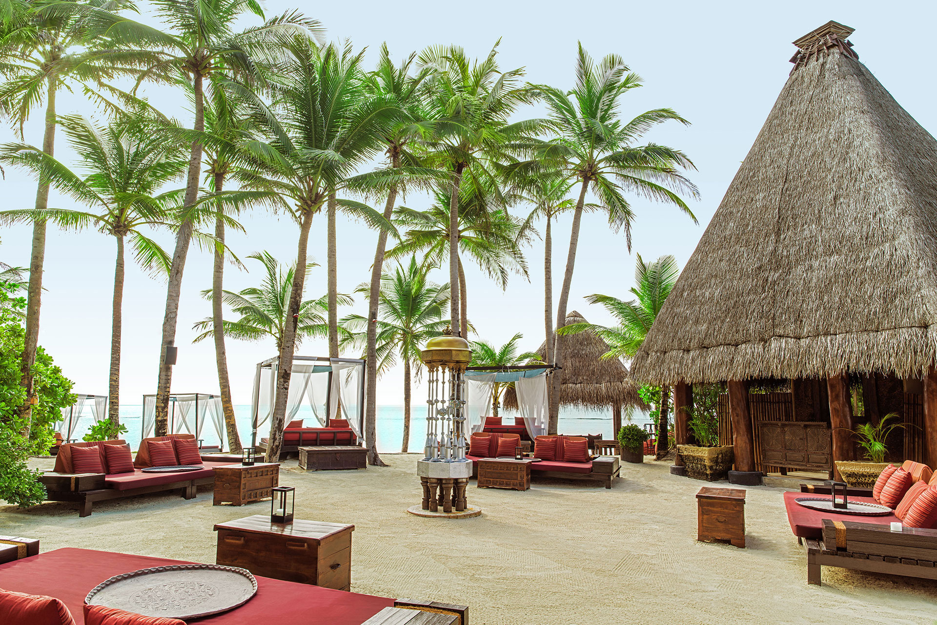 Lounge Area am Strand