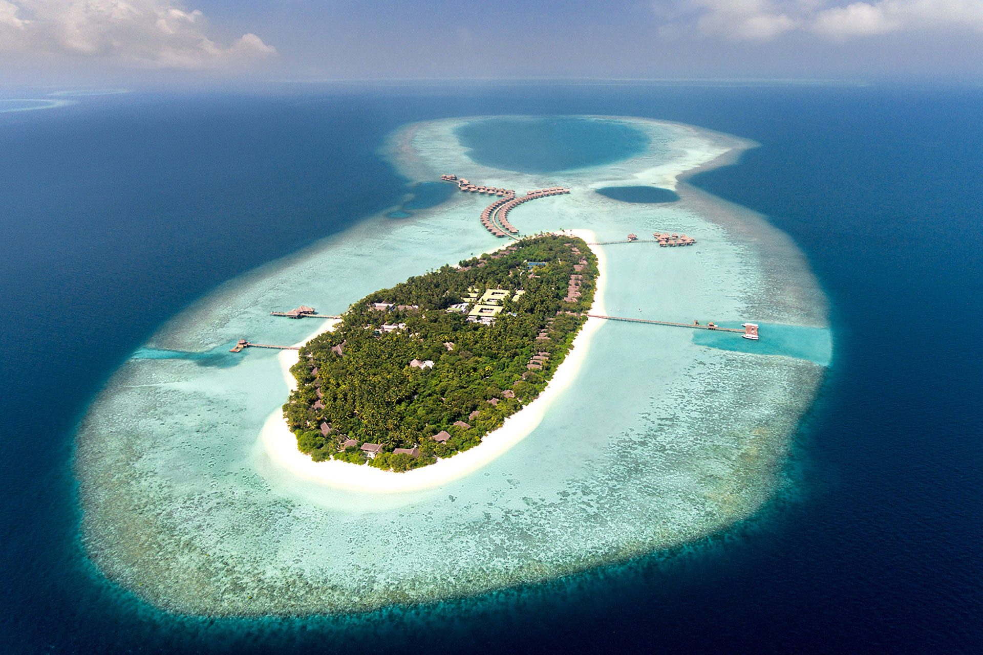 Luxusresort Insel aus der Luft