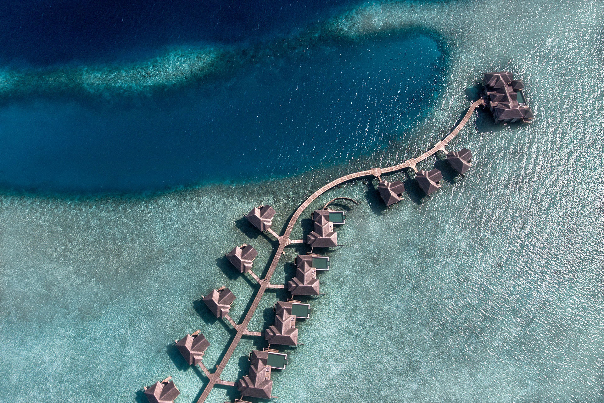 Wasservillen des Vakkaru aus Vogelperspektive