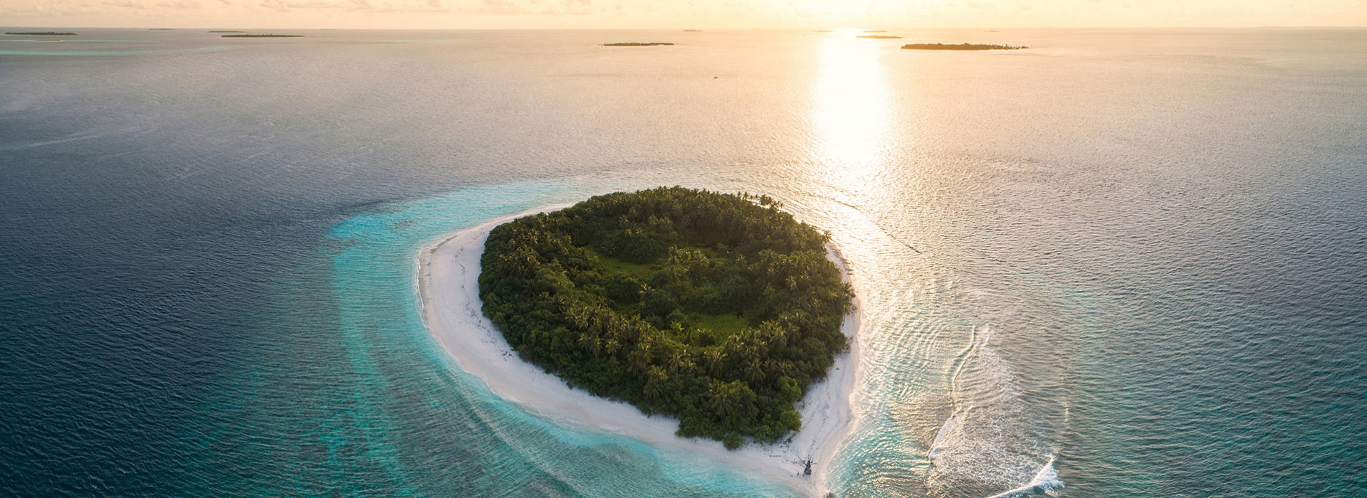 Einsame Insel im Indischen Ozean