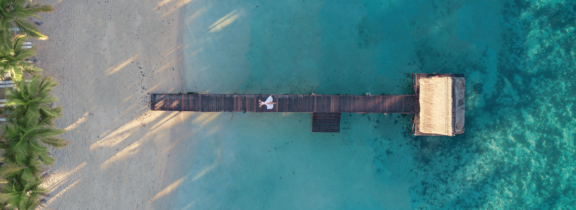 Mauritische Strandkulisse aus Vogelperspektive